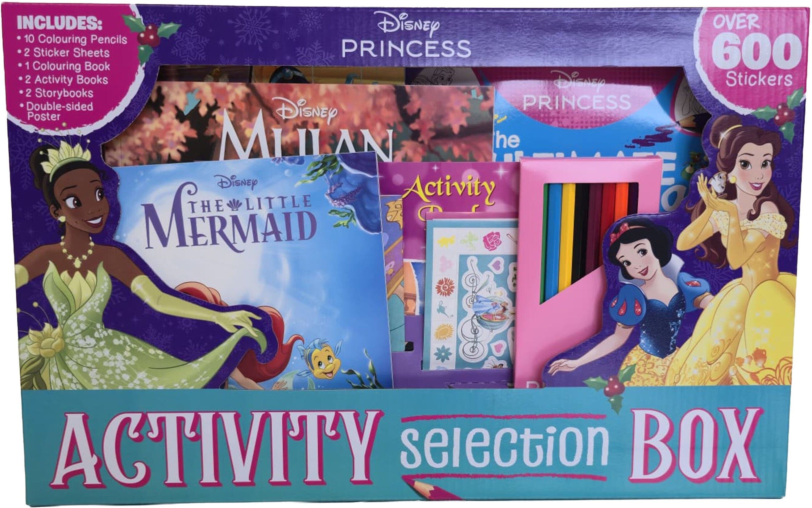 Disney Princess Activity Selection Box with over 600 Stickers - Ages 3+ - Paperback Igloo Books