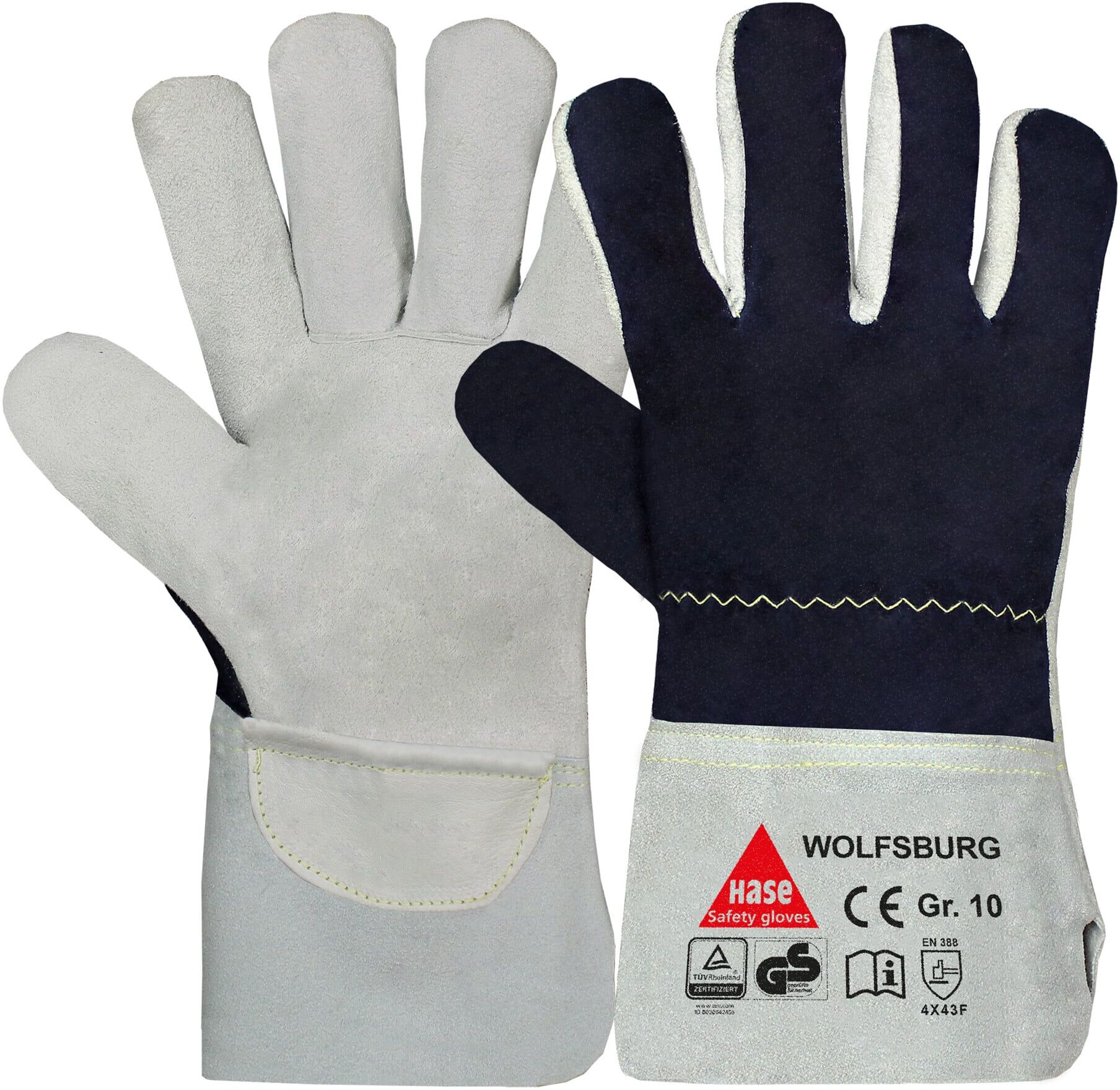 Hase Arbeitshandschuhe Wolfsburg Größe 9, Narbenleder (850100-9)