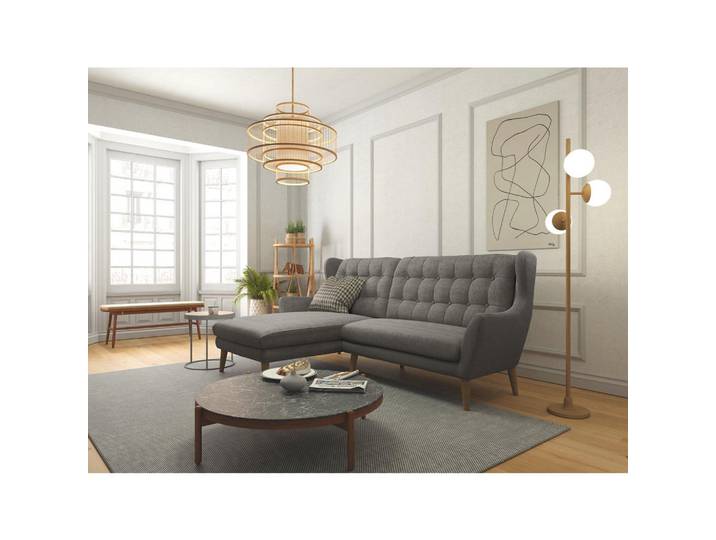 Ecksofa, Dunkelgrau, 250x107x173 cm, Textil, 4-Sitzer & L-Form, Modern