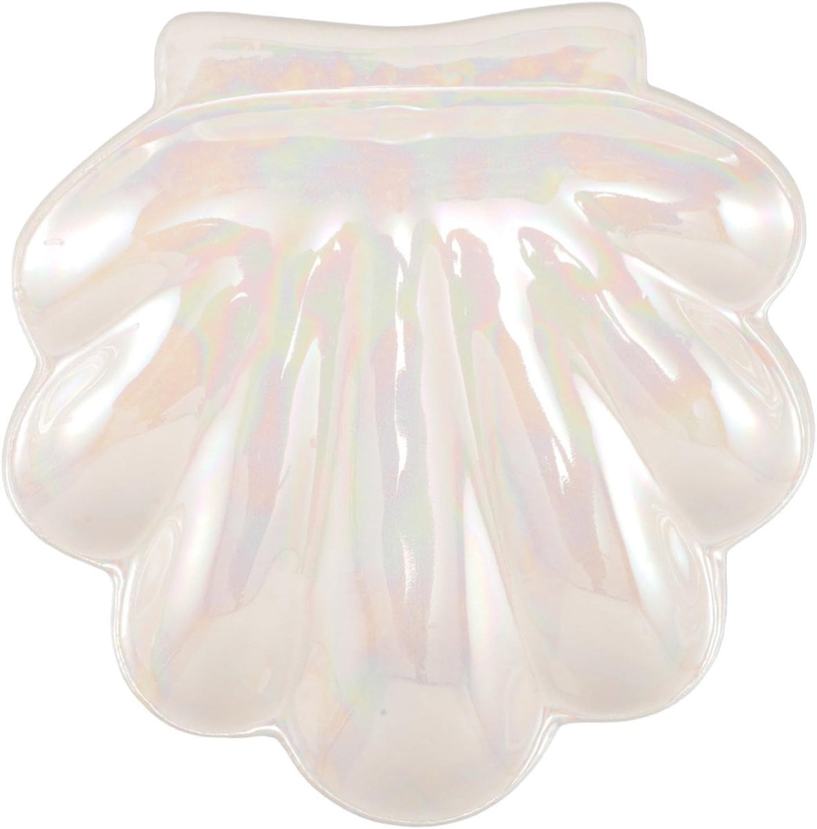 Wit Sieradenschaal met Schelpontwerp - Decoratieve Kom voor het Organiseren van Accessoires - 11 cm