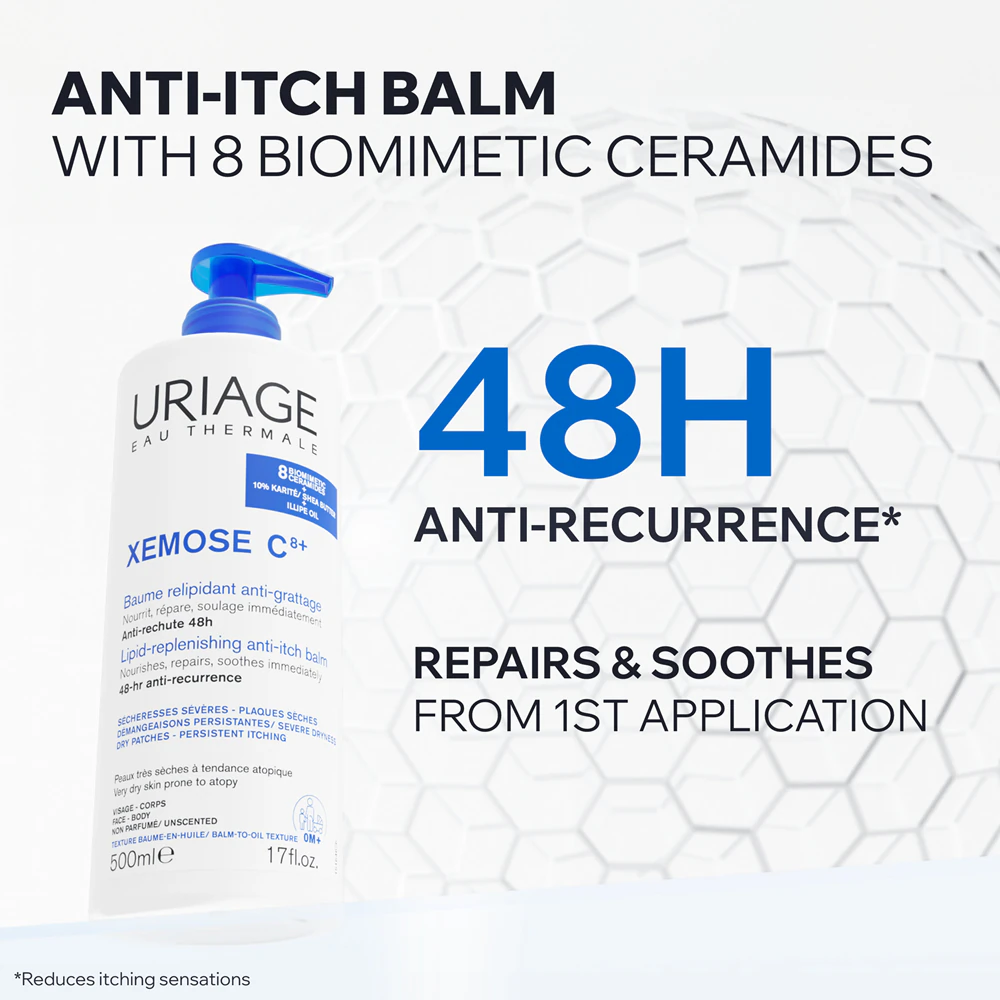 Uriage Xémose C8+ Lipid-Replenishing Anti-Itch Balm Soothes Skin