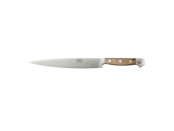 Güde Solingen - Schinkenmesser geschmiedet, 21 cm, Eichenholz Balkhauser Kotten, ALPHA BALK, Tranchiermesser, Doppelkropf, Handmade Germany
