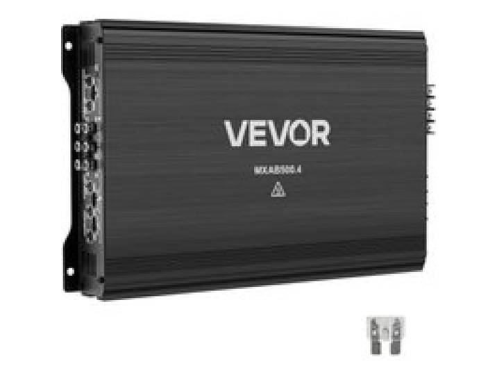 VEVOR Autoverstärker 4-Kanal, Endstufe Klasse AB Überbrückbar, Max. 4 x 250 W an 4 Ohm / 4 x 500 W an 2 Ohm, Hochleistungsverstärker für SUVs Pickups Geländewagen Mehrkanal-Audioverstärker