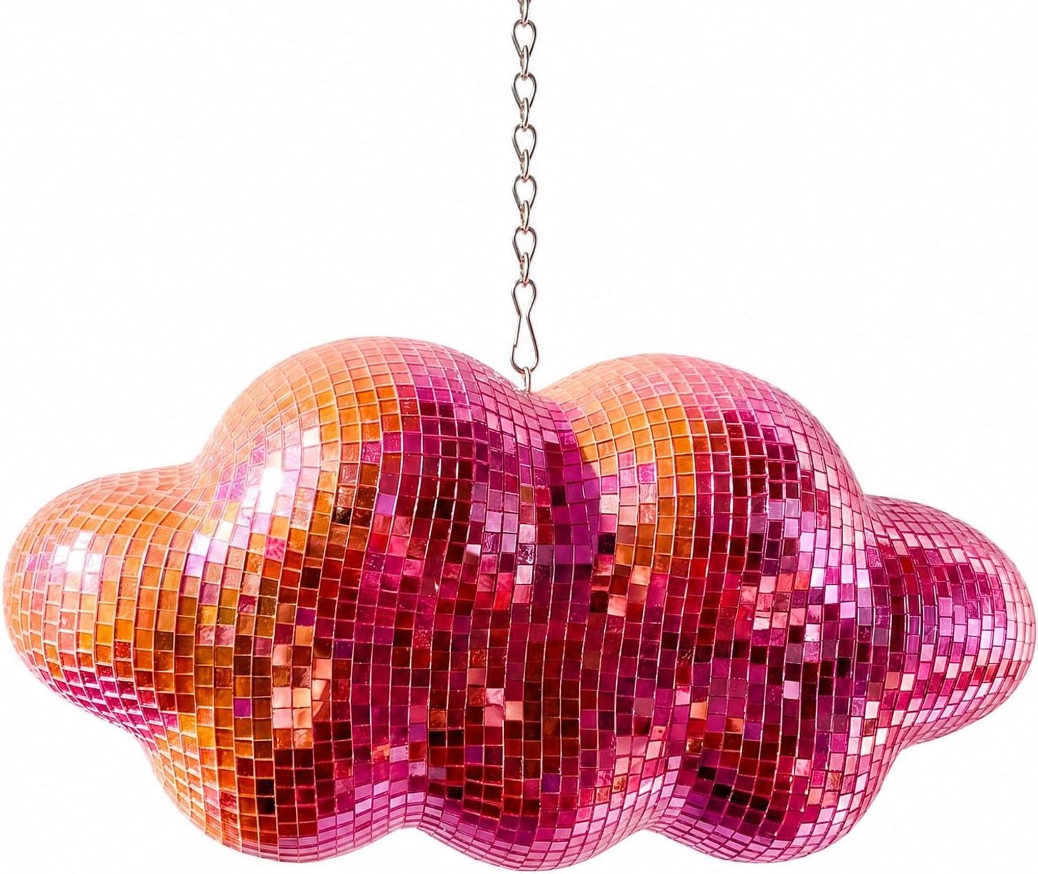 Discobal Wolk Retro Spiegelbal Decoratie 31 cm