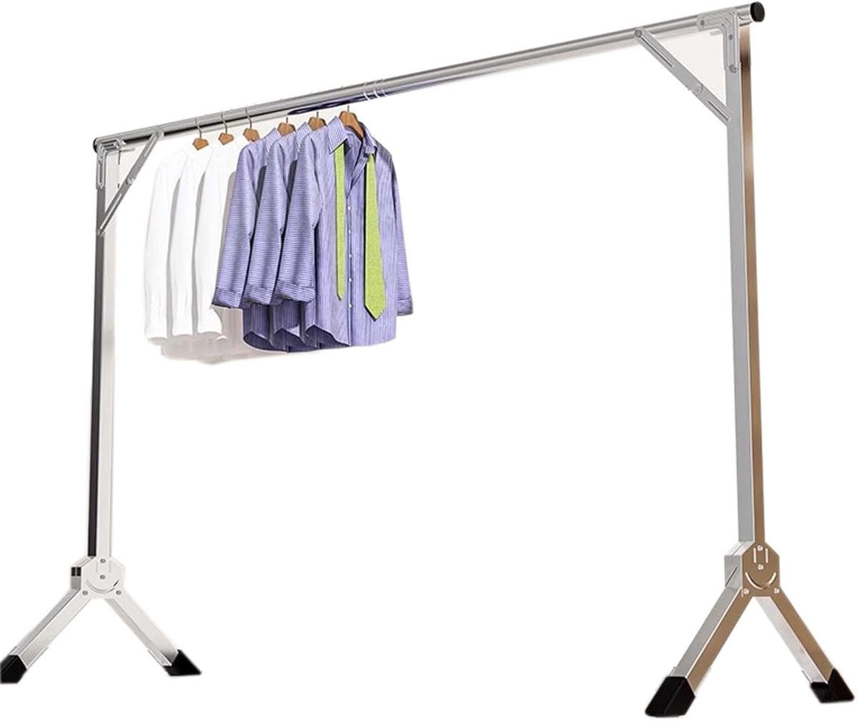 Uitschuibaar wasrek tot 240 cm - Zilver