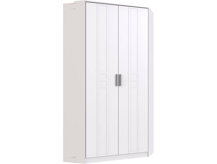 Eckkleiderschrank WIMEX Borkum , weiß, B:95cm H:199cm T:30cm, Holzwerkstoff, Schränke, Eckkleiderschrank, inklusive Einlegeböden und Kleiderstangen