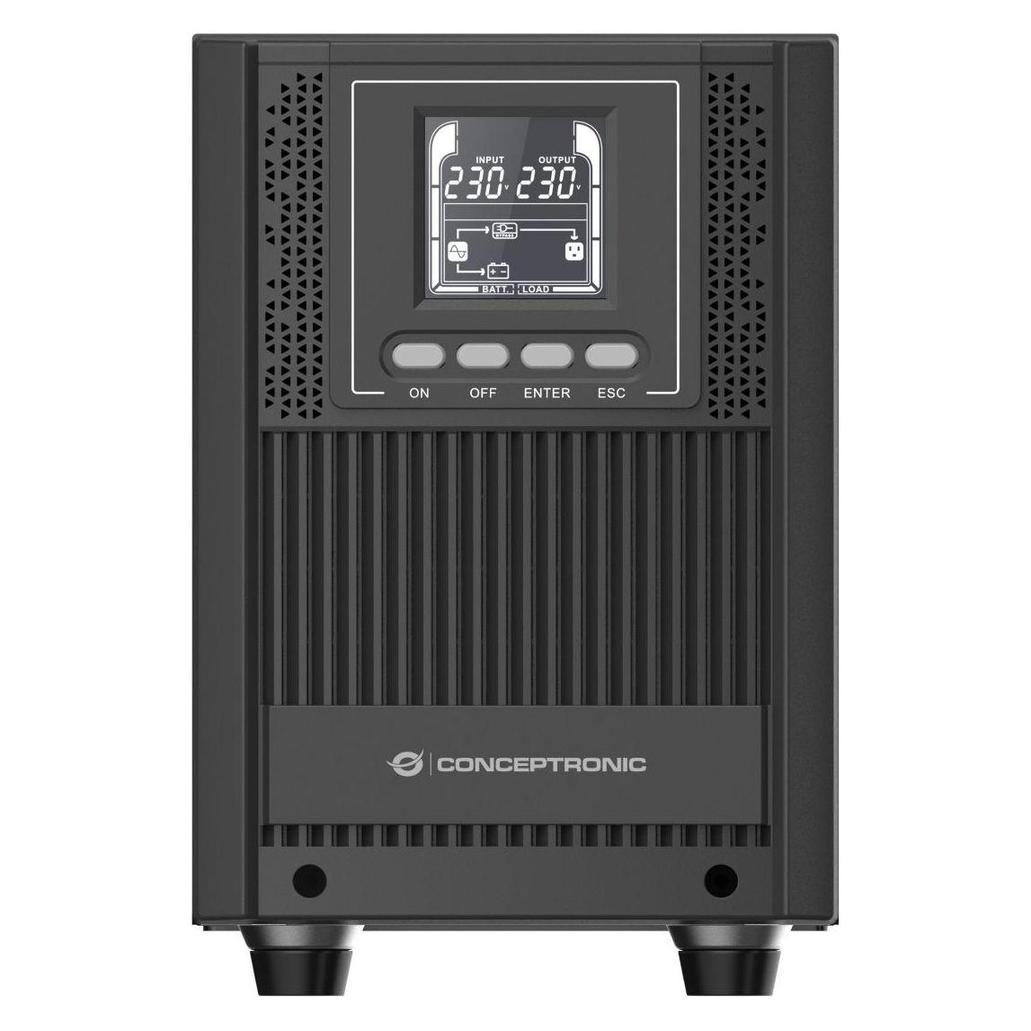 Conceptronic ZEUS USV 2000VA Online UPS,IEC EPO Port (2000 VA, 1800 W) (ZEUS52ES2K)