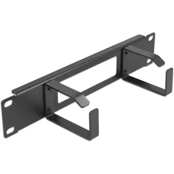 DELOCK 10" Kabelmanagement Rangierpanel Öffnung+2 Bügel 1HE
