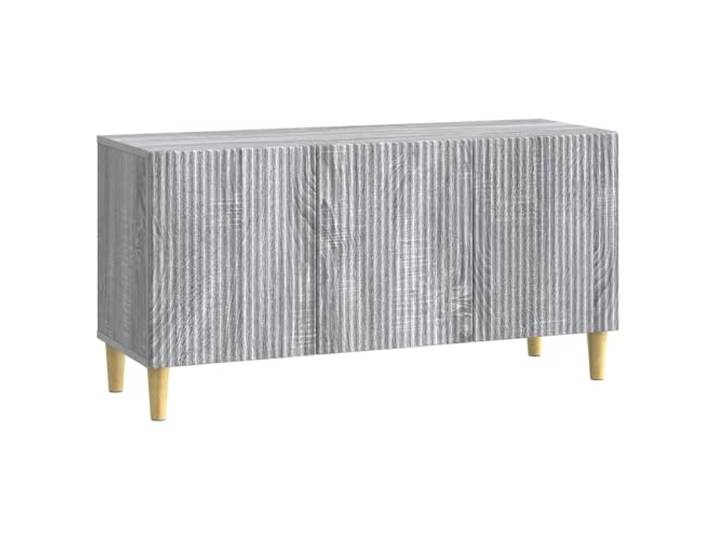 LKJephalotrope TV-Schrank Graues Sonoma Lowboard 99x34,5x50 cm Kompaktes TV-Board aus Holzwerkstoff mit 3 Schwenktüren und Staufächern für Wohnzimmer und Jugendzimmer.