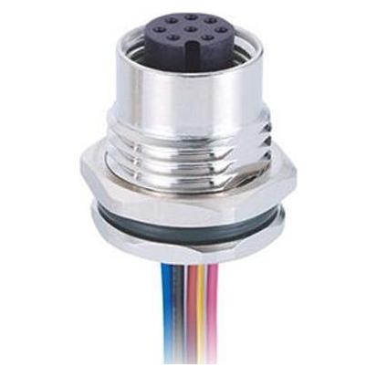 RS PRO M12 Panel Mount Female,8W, 100mm,M16x1.5 (1447630)
