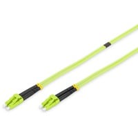 LWL Patchkabel, Duplex, LC > LC Stecker, Multimode OM5 hellgrün, 1 Meter