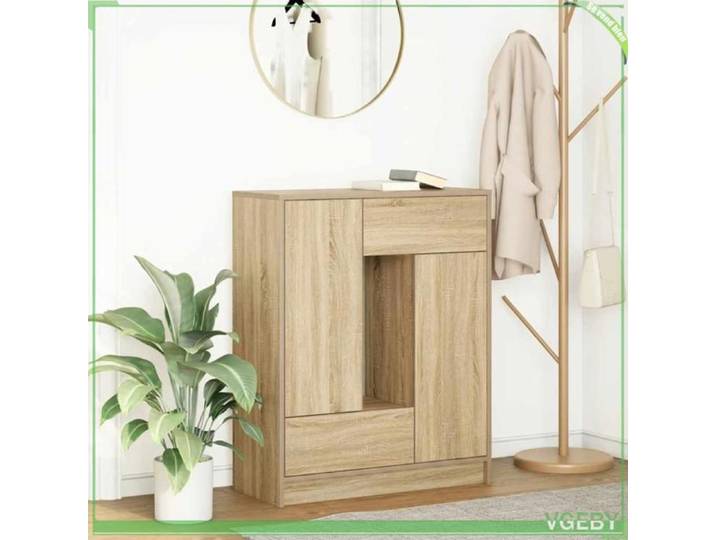 Buffet - ABI - Chêne Sonoma - 2 Portes - 2 Tiroirs - 73x31x90 cm