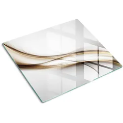 GLASPLATTE 60x52 cm Braune Welle