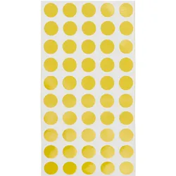 SPRINTIS Klebepunkte gelb, Durchmesser 12 mm, 1000 Stück wasserfeste Markierungspunkte, runde Aufkleber selbstklebend, einseitig stark haftend, reißfest, PP