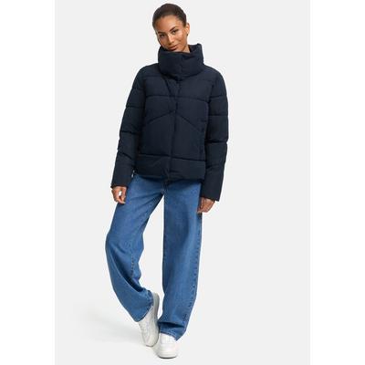 Winterjacke MARIKOO "Jalliaa", Damen, Gr. L, blau (navy), Obermaterial: 100% Polyester. Innenseite: 100% Polyester, Jacken Winterjacke, mit schönem Steppdesign