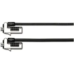 Kensington Slim Kombinationsschloss Ultra f. Standart Slot, Notebook Security, Silber, Schwarz