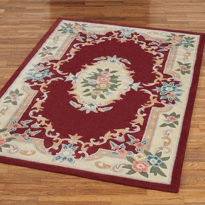 Touch of Class "Serena Aubusson II Rectangle Rug 5'3"" x 8'3"", 5'3"" x 8'3"", Ivory"