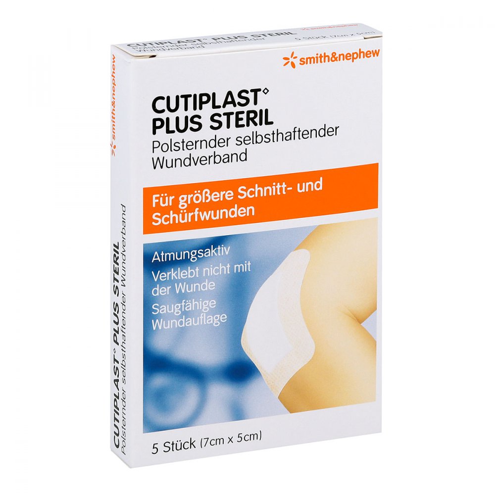 Smith & Nephew GmbH Cutiplast Plus steril 5x7 cm Verband 09732638