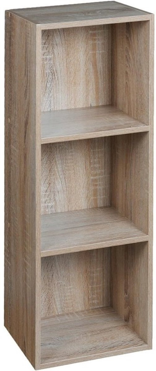 Stijlvolle houten boekenkast met antieke eikenhouten planken