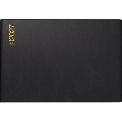 rido/idé 7017502907 Taschenkalender Mod. Septimus 2027 A6 quer, Kunststoff, schwarz