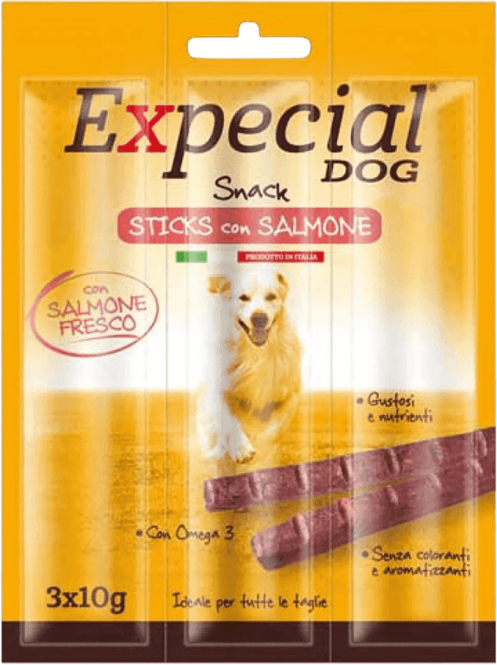 Kit Risparmio 9x10G Expecial Dog Snack Sticks SALMONE
