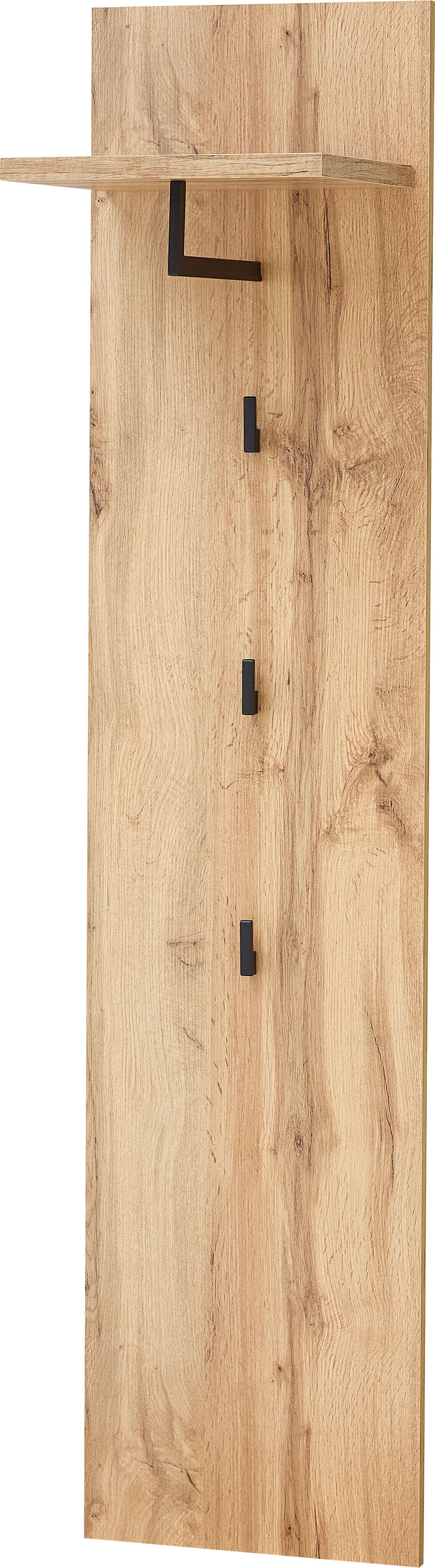 Garderobenpaneel INNOSTYLE "Sparks Garderobenpaneel; 35x153x30cm (B/H/T)", braun (eiche altholz), B:35cm H:153cm T:30cm, Holzwerkstoff, MDF, Garderobenpaneele, Garderobenpaneel, 1 Boden, 3 Haken, 1 Kleiderstange eiche altholz B/H/T: 35cm x 153cm x 30cm