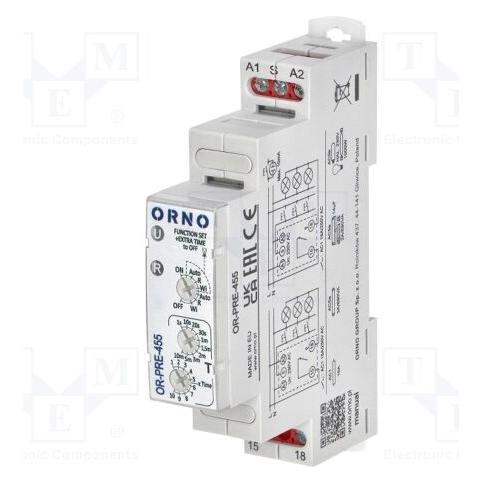 Orno Treppenhaus-Automatikschalter, 7 Betriebsarten (OR-PRE-455)
