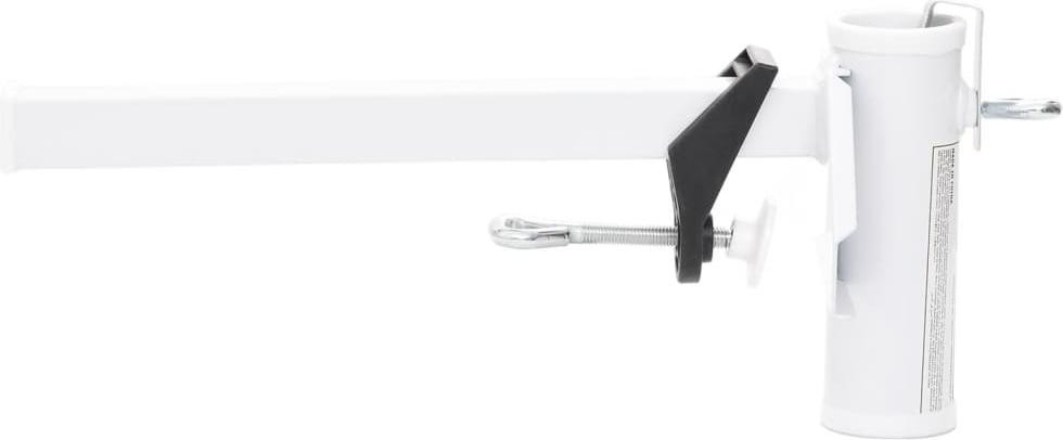 vidaXL Parasolhouder voor balkon, wit, 38 mm, staal