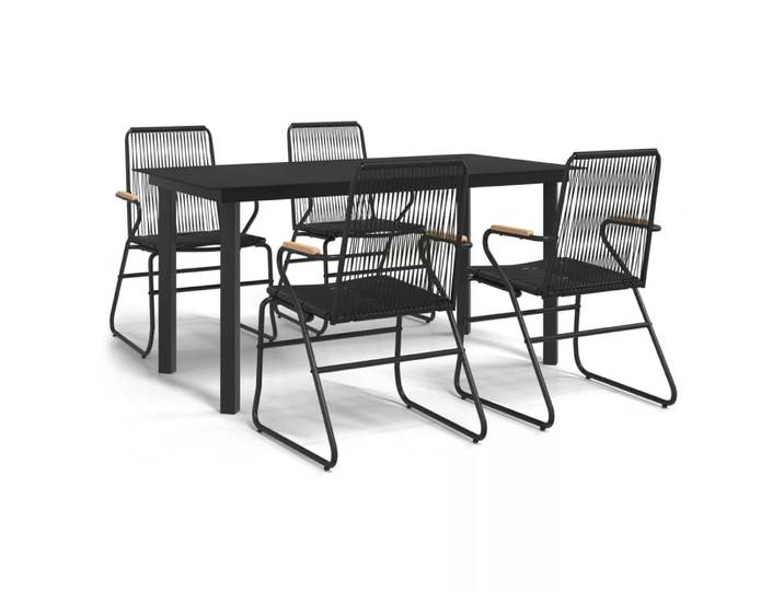 VidaXL - Garten essgruppe pvc, One Size, Schwarz