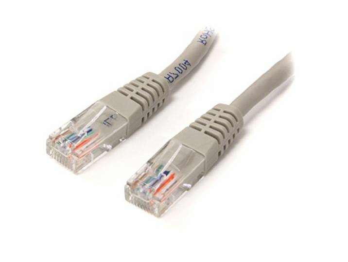 StarTech.com 3ft Cat5e-patchkabel met gegoten RJ45-connectoren - grijs - Cat5e Ethernet-patchkabel - 3ft UTP Cat 5e-patchkabel (M45PATCH3GR)