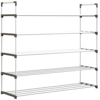 Shoe Rack - Shoe Organizer for Closet, Bathroom, Entryway by Home-Complete (White)