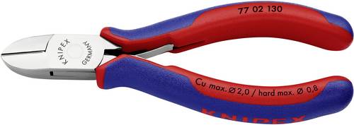 Knipex 77 02 130 Elektrotechnik und Feinwerktechnik Seitenschneider mit Facette 130mm