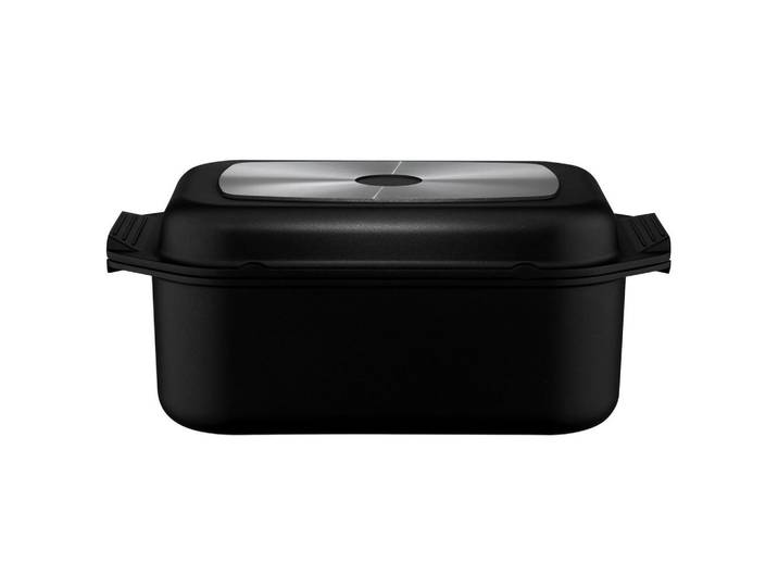 ELO Bräter Karree, Schwarz, Metall, 8 L, rechteckig, 42x26 cm, backofengeeignet, Kochen, Töpfe, Bräter