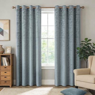 Awesome Home Fleece Textured Light Filtering Grommet Pair