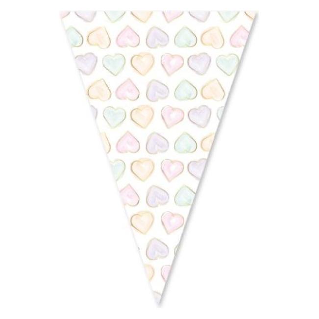 Fiesta Wimpelgirlande 6m 20x30cm - Aquarelle Herzen (1 Stk.) (4480)