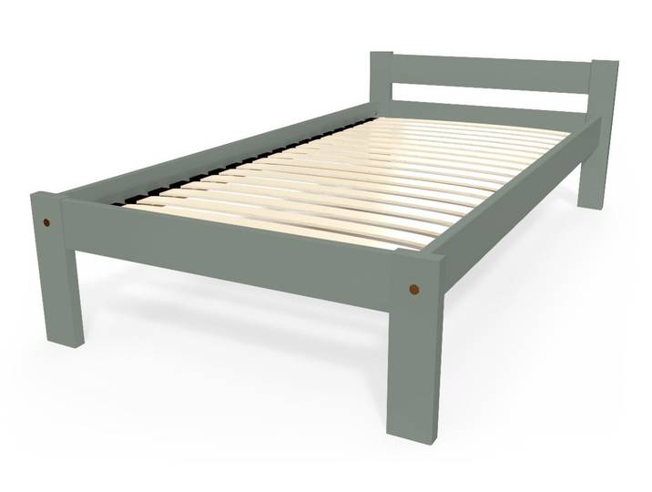 Lit 90x190 enfant en bois hêtre Simply 90x190 Gris