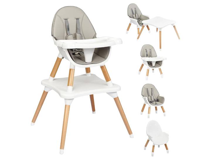 Chaise haute 4-en-1 pour bébé, chaise de repas, chaise pour enfant et ensemble de sièges pour enfant, réglable en hauteur, chaise pour bébé