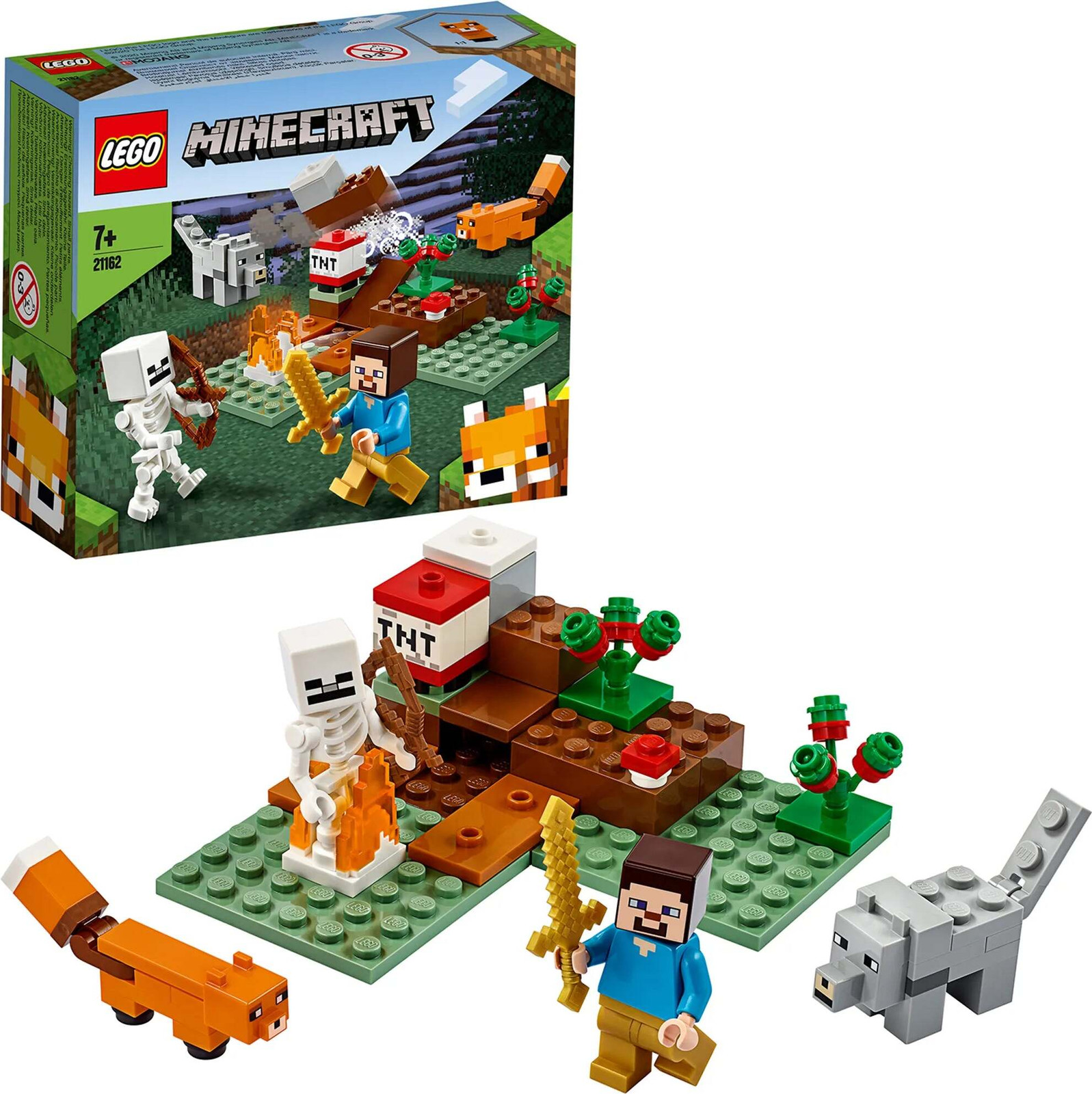 LEGO 21162 Minecraft Het Taiga-avontuur bouwset met Steve, wolf en vos