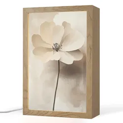 TISCHLEUCHTE Blume - Beige - Farbe - Schatten 20x30 cm