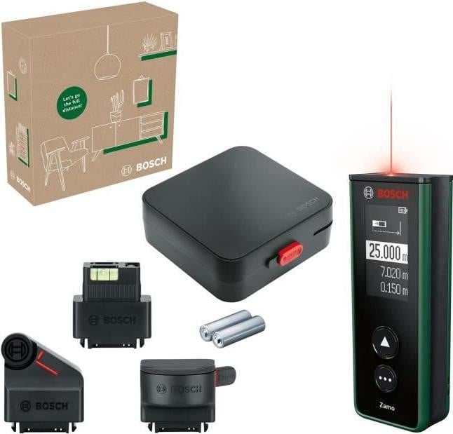 Bosch Zamo afstandsmeter met 3 adapters tot 25 meter