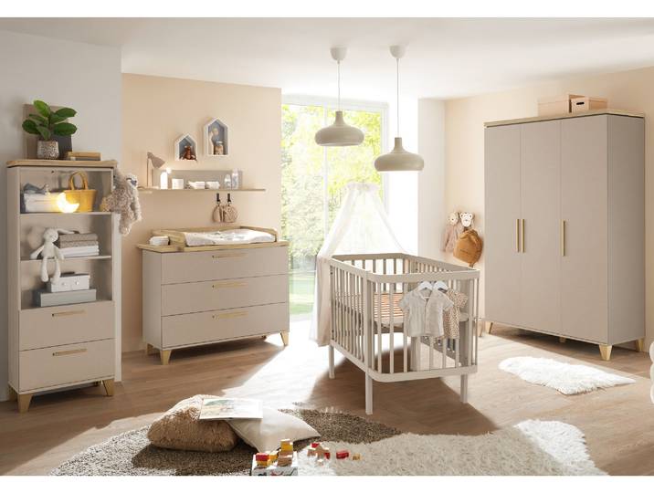 LENI Komplett-Babyzimmer, Material Spanplatte, Kaschmir /