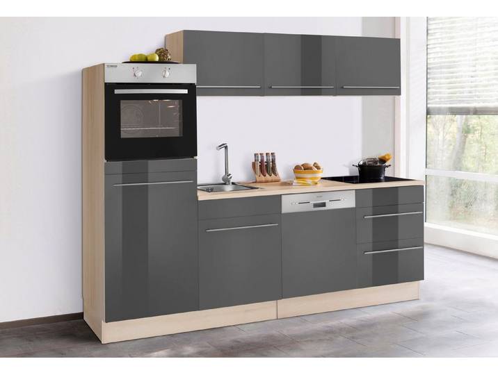 OPTIFIT Küche Bern, Breite 240 cm, ohne E-Geräte, Stärke der Arbeitsplatte wählbar