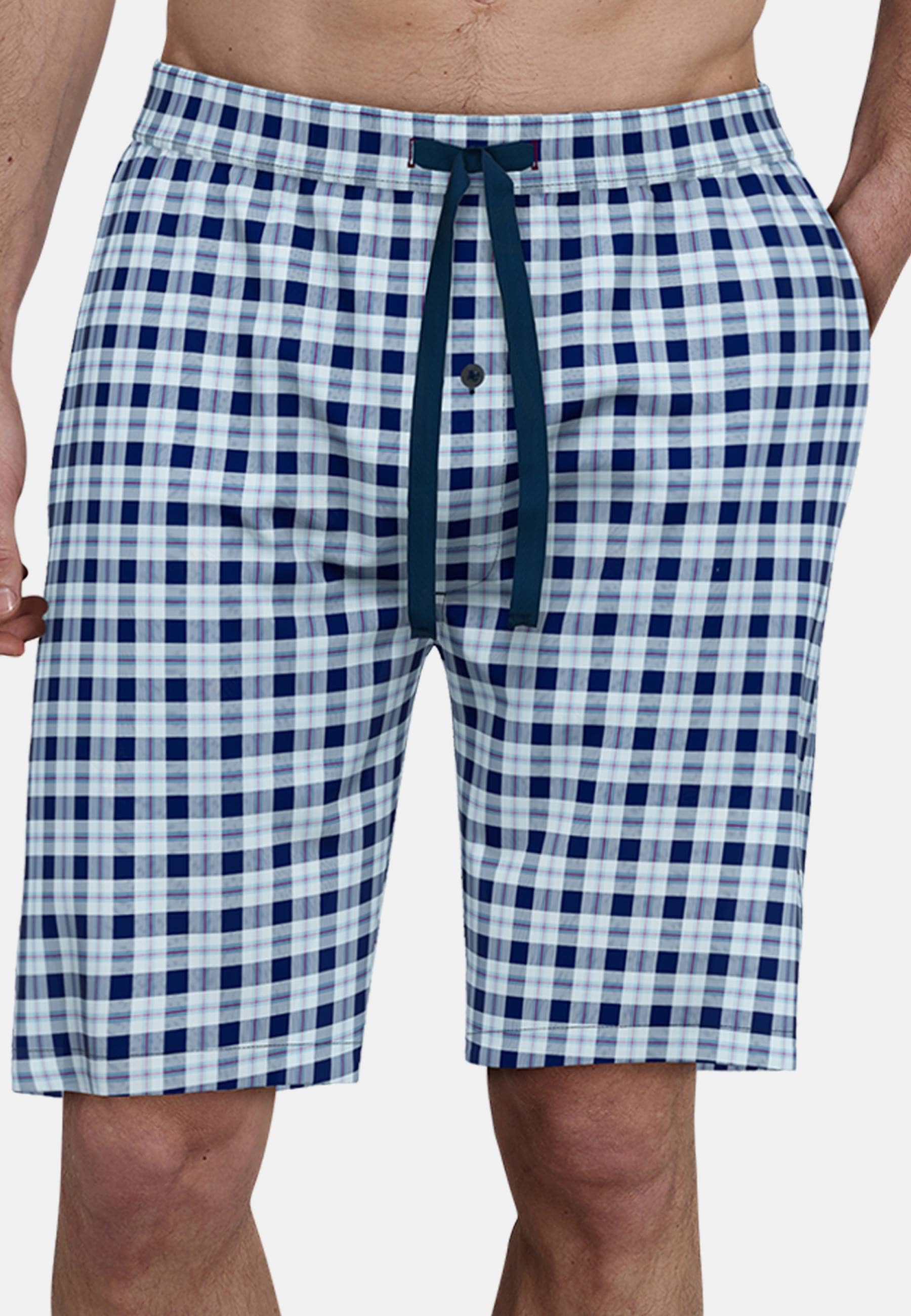 Bermudas TOM TAILOR "Kilkenny", Herren, Gr. 48S, N-Gr, blau, Popeline, Obermaterial: 100% Baumwolle, kniefrei, Hosen Bermudas, Bindeband, Seitentaschen, locker, bequem, atmungsaktiv, elastisch blau 48S, N-Gr