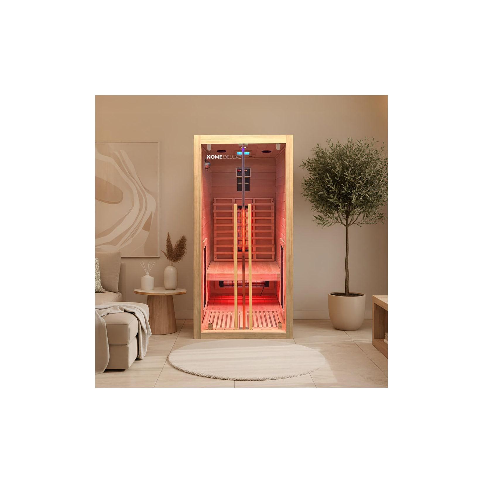 HOME DELUXE Infrarotkabine SONORA S - 90 x 90 cm für 1 Person