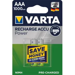 VAR R2U 2X1000 - NiMh Akku, AAA (Micro), 1000 mAh, 2er-Pack
