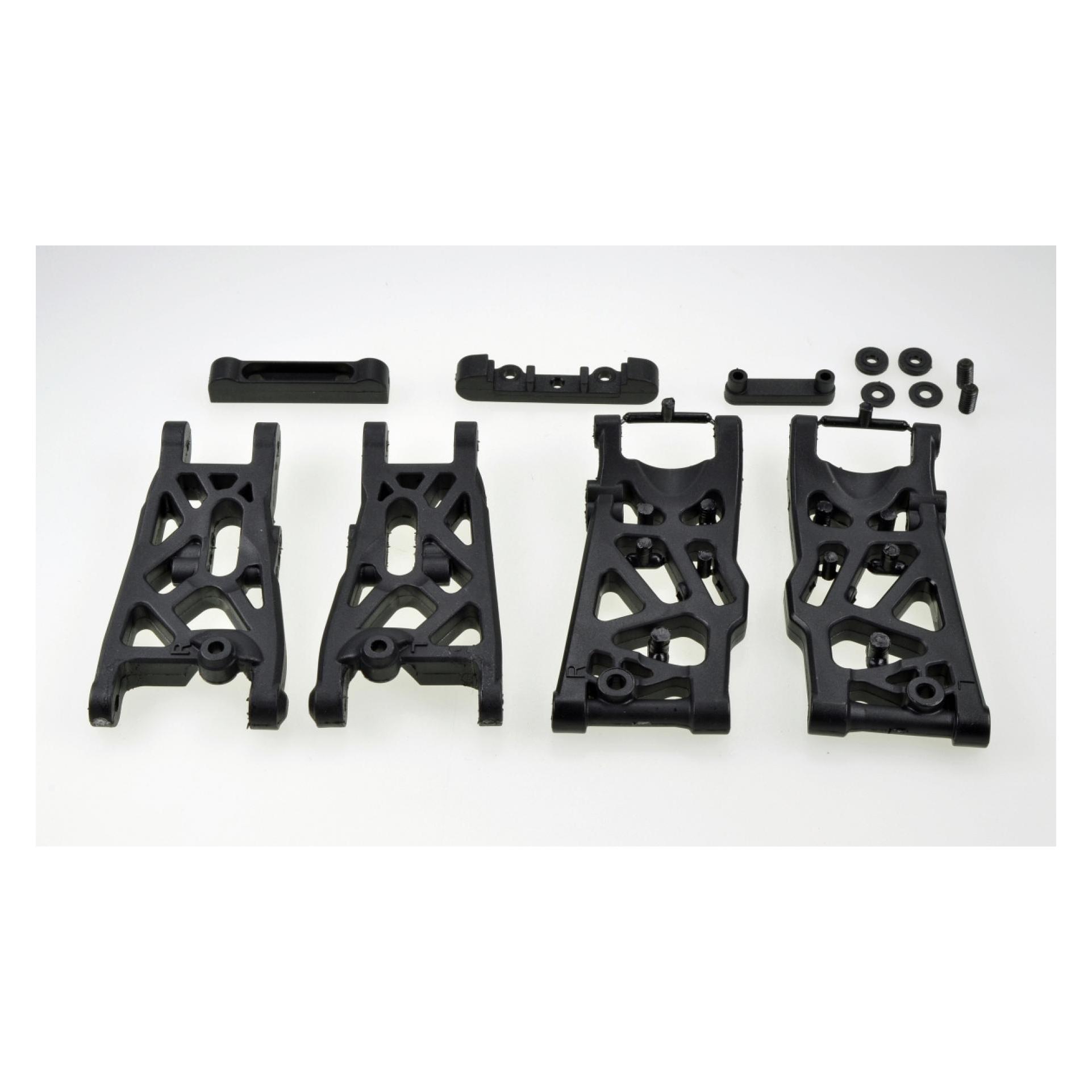 Carson X10EB-2WD Querlenker + Halter-Set V/H (500405669)