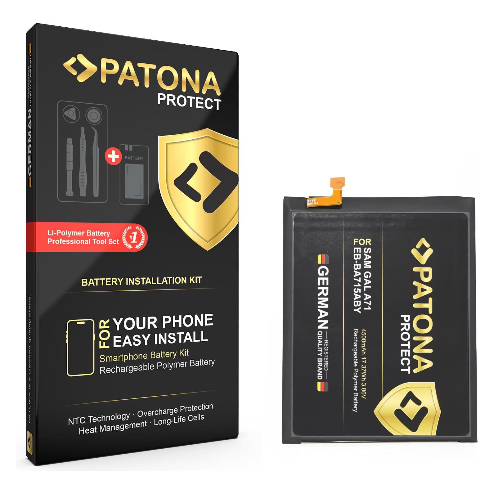 Patona PROTECT Akku für Samsung Galaxy A71 SM-A715F EB-BA715ABY inkl. Einbau Kit (67047504)