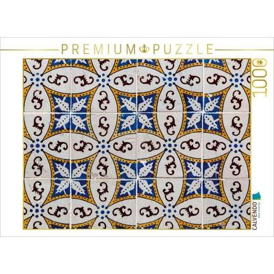 CALVENDO Puzzle Gelbblau 1000 Teile Puzzle quer | 1000 Teile Lege-Größe 64 × 48 cm Foto-Puzzle für glückliche Stunden