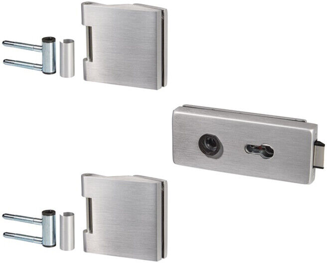 Ferrure de porte en verre STUDIO Classic/OFFICE Classic LM LM Béquille avant Niro foncé Niro UV ; Dorma-Glas (85174615799)