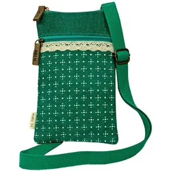 Mini Crossbag Dots bottle green 335